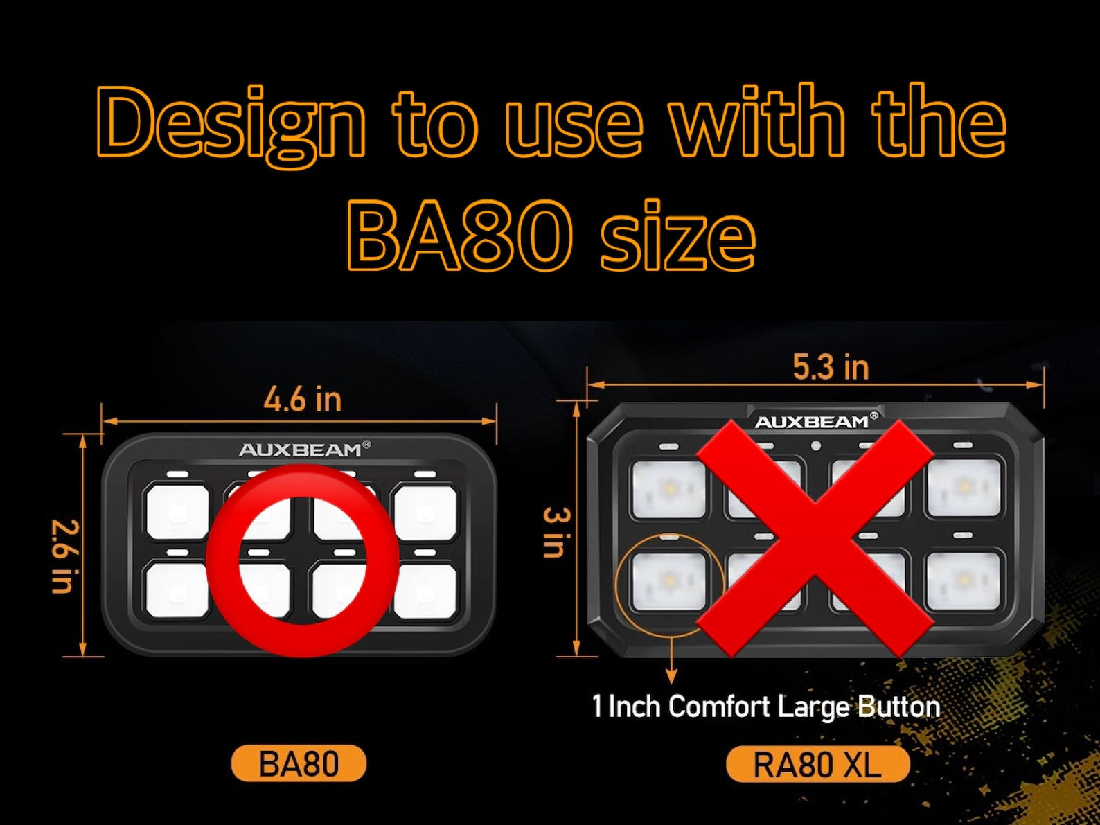 AuxBeam captain switch mount