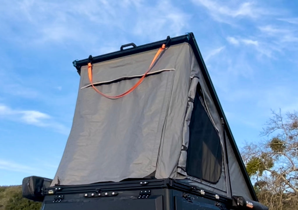 Camper leash (Stop using your tent material to close your camper!)